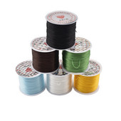 0,5 mm * 60 M spalvos apyrankės virvė, elastinis siūlas, atsparus nusidėvėjimui rankų darbo karoliukai guminė juosta elastinis virvelė guma DIY rankų darbo medžiaga