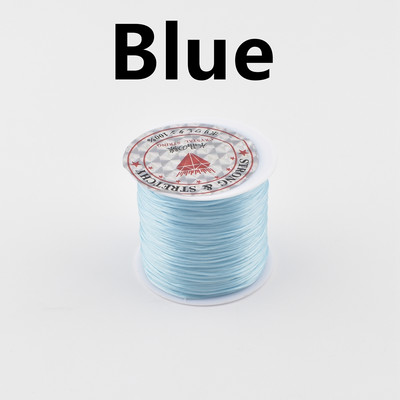 0,5 mm * 60 M spalvos apyrankės virvė, elastinis siūlas, atsparus nusidėvėjimui rankų darbo karoliukai guminė juosta elastinis virvelė guma DIY rankų darbo medžiaga