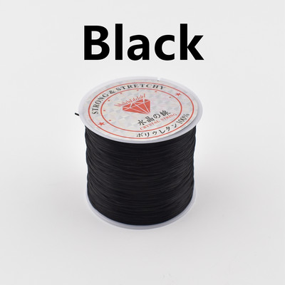 0,5 mm * 60 M spalvos apyrankės virvė, elastinis siūlas, atsparus nusidėvėjimui rankų darbo karoliukai guminė juosta elastinis virvelė guma DIY rankų darbo medžiaga