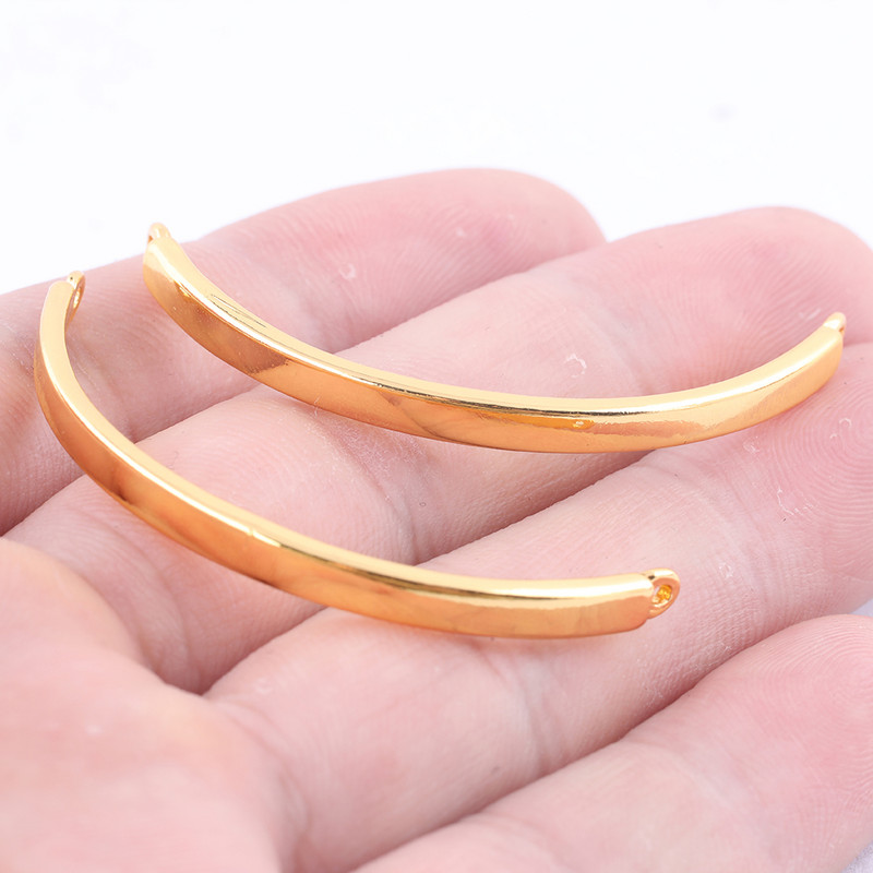 10db aranyozott fém karkötő oldalsó rudak barkács karkötők karperec ívek ékszerkészítéshez