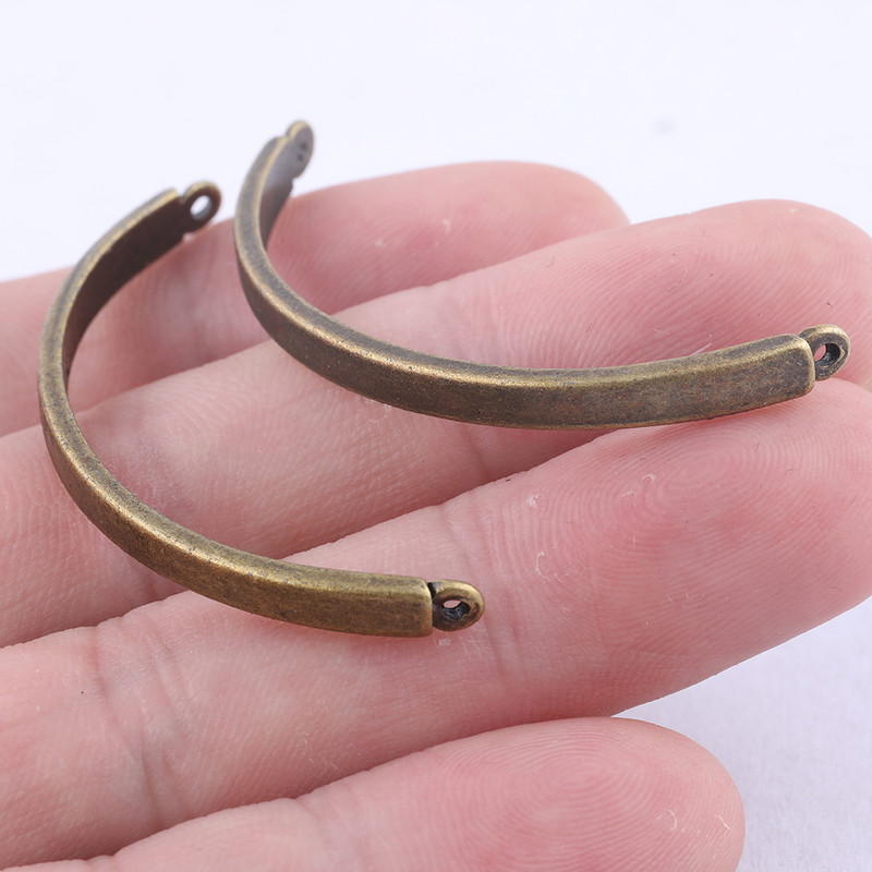 10db aranyozott fém karkötő oldalsó rudak barkács karkötők karperec ívek ékszerkészítéshez