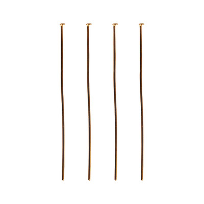 100 τμχ Χρυσό ασήμι από ανοξείδωτο ατσάλι επίπεδη κεφαλή καρφίτσες για νύχια DIY σκουλαρίκια Findings Needles Bead Headpins for Jewelry Making Supplies