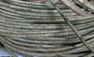 Snur din piele de plută de 3 mm. Piele de plută naturală cusută. Piele rotundă de plută portugheză