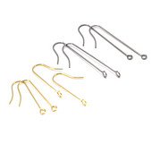 20db/tétel 316 Hipoallergén rozsdamentes acél egyszerű fülbevaló kampós kapcsok Füldrót barkács fülbevaló leletek ékszerkészítési kellékekhez