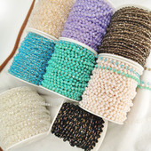 1 meeter/partii 4mm kristallklaasist lihvitud helmeskett Ehete valmistamise hulgimüük DIY käsitsi valmistatud kaelakee käevõru jalavõrude tarvikud