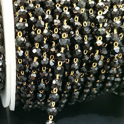 1 meeter/partii 4mm kristallklaasist lihvitud helmeskett Ehete valmistamise hulgimüük DIY käsitsi valmistatud kaelakee käevõru jalavõrude tarvikud