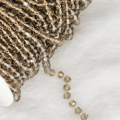 1 meeter/partii 4mm kristallklaasist lihvitud helmeskett Ehete valmistamise hulgimüük DIY käsitsi valmistatud kaelakee käevõru jalavõrude tarvikud