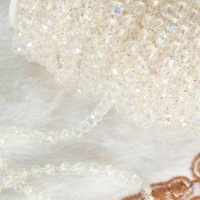 1 meeter/partii 4mm kristallklaasist lihvitud helmeskett Ehete valmistamise hulgimüük DIY käsitsi valmistatud kaelakee käevõru jalavõrude tarvikud