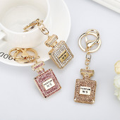 Κρεμαστό μπρελόκ σε σχήμα μπουκαλιού άρωμα πολυτελείας Rhinestone Κρυστάλλινο Γυναικείο Μπρελόκ Γυναικεία τσάντα στολίδια αυτοκινήτου Δώρα για πάρτι