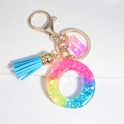 Mieli AZ pradinės abėcėlės raktų pakabukai su mielais kvadratiniais saldainių pakabukais moterims Pures rankinė Madingi raktų priedai raktų pakabukas