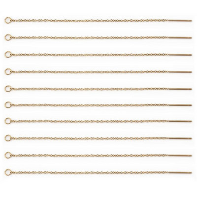 10kom zlatni dugi lanac s resicama Viseće naušnice od nehrđajućeg čelika Linija uha Lanac za naušnice Dodaci za DIY izradu nakita Nalazi