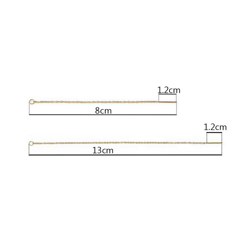 10kom zlatni dugi lanac s resicama Viseće naušnice od nehrđajućeg čelika Linija uha Lanac za naušnice Dodaci za DIY izradu nakita Nalazi