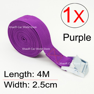 Ιμάντες φορτίου με ζώνη 4M με πόρπη για μοτοσικλέτα αυτοκινήτου με μεταλλικό σχοινί ρυμούλκησης ισχυρή ζώνη καστάνιας για τσάντα αποσκευών