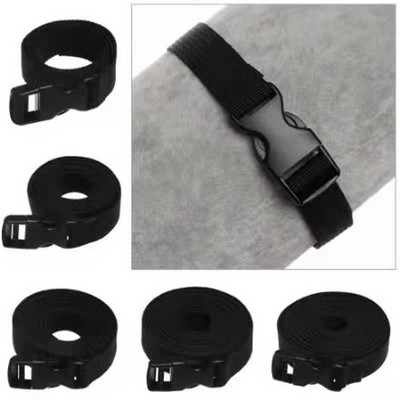 Black Durable Nylon 0.5~3M Travel Tied Cargo Tie Down Luggage Lash Belt Strap With Cam Buckle Travel Kits Outdoor Camping Tool