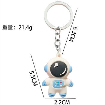 Anime Astronaut Keychain Astronaut PVC μενταγιόν Αξεσουάρ Εκλεκτά στολίδια κλειδαριάς αυτοκινήτου Χαριτωμένο δώρο μπρελόκ για γυναίκες