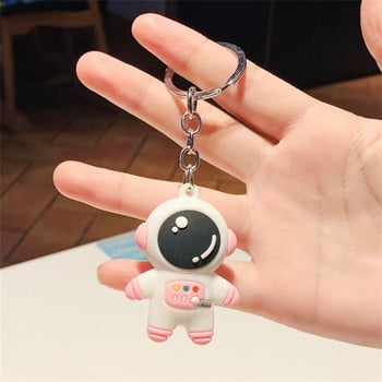 Anime Astronaut Keychain Astronaut PVC μενταγιόν Αξεσουάρ Εκλεκτά στολίδια κλειδαριάς αυτοκινήτου Χαριτωμένο δώρο μπρελόκ για γυναίκες