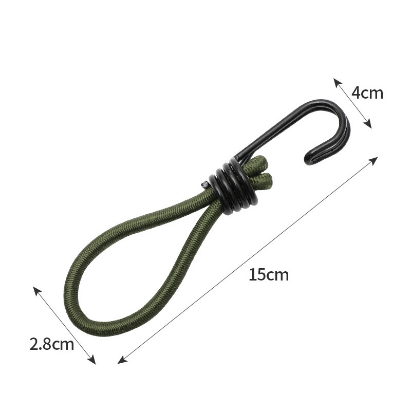 4 tk välitelgi benji elastsed köisnöörid koos konksuga telkimiseks varikatuse tent fikseeritud sidumisrihma konksu nööri kinnitus