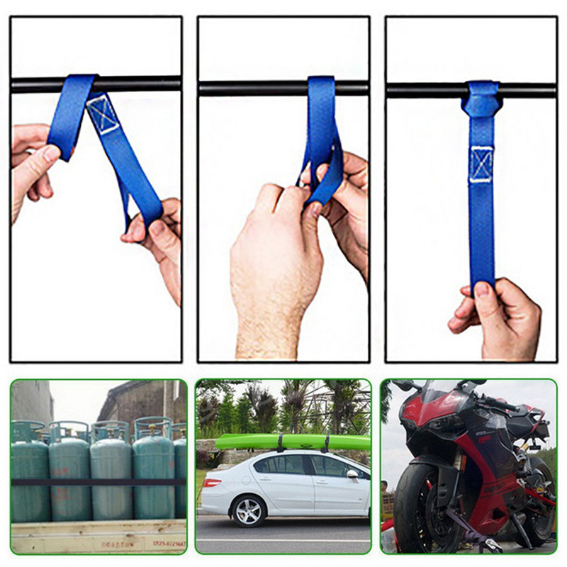 2 tk auto mootorratta pakkimine, silmusrihm, pagasiruumi pagas, fikseeritud, vastupidavad mitmeotstarbelised nailonist pehmed rihmad, universaalsed