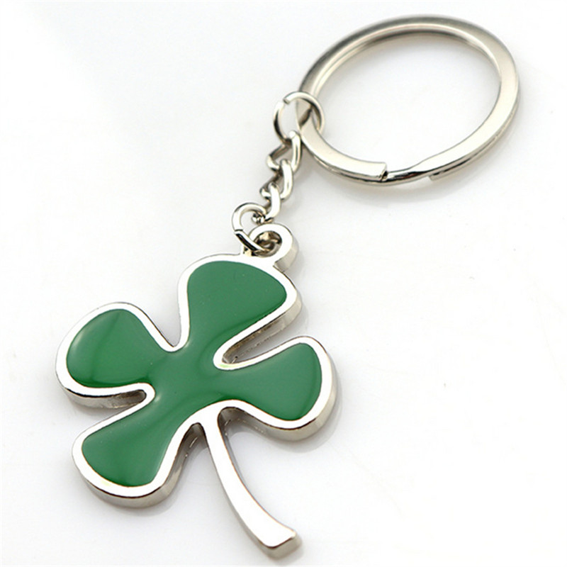 Peen ristikheina võtmehoidja Lucky Green Leaf moevõlu autokoti ripatsite aksessuaarid Loomingulised kogutavad peo-suveniirikingitused