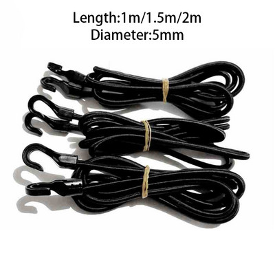 1m/1,5m/2m Heavy Duty Elastic Bungee Shock Strap Stretch Πλαστικό άγκιστρο Σκηνή αποσκευών αυτοκινήτου Καγιάκ Βάρκα Κανό Ποδήλατα Σχοινάκι