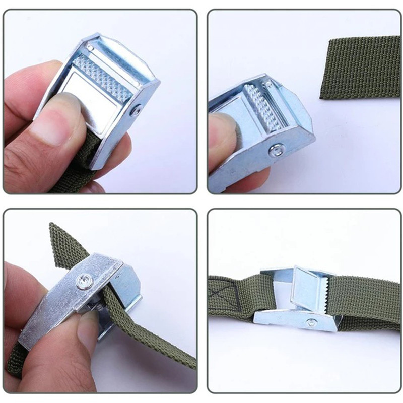 2M kopča Remen za vezivanje Cargo trake za automobil Motocikl Bicikl Torba za prtljagu s metalnom kopčom Uže za vuču Snažan remen s čegrtaljkom