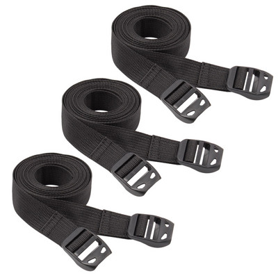 3 τμχ 1,5m Πρακτικό ιμάντα δεσίματος Ισχυρή ζώνη βαλίτσας με καστάνια Ιμάντας ασφαλείας Cargo Lanting με πόρπη τύπου για εξωτερικούς χώρους (Μαύρο)