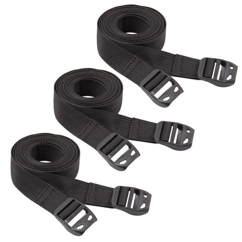 3 τμχ 1,5m Πρακτικό ιμάντα δεσίματος Ισχυρή ζώνη βαλίτσας με καστάνια Ιμάντας ασφαλείας Cargo Lanting με πόρπη τύπου για εξωτερικούς χώρους (Μαύρο)