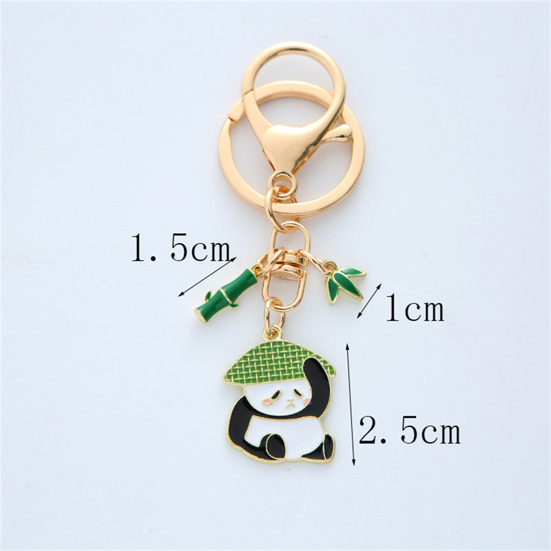 Rahvuslik tuulte koomiks Armas Panda võtmehoidja loominguline lihtne tudengikoti ripats Kingitus auto võtmehoidja tarvikud
