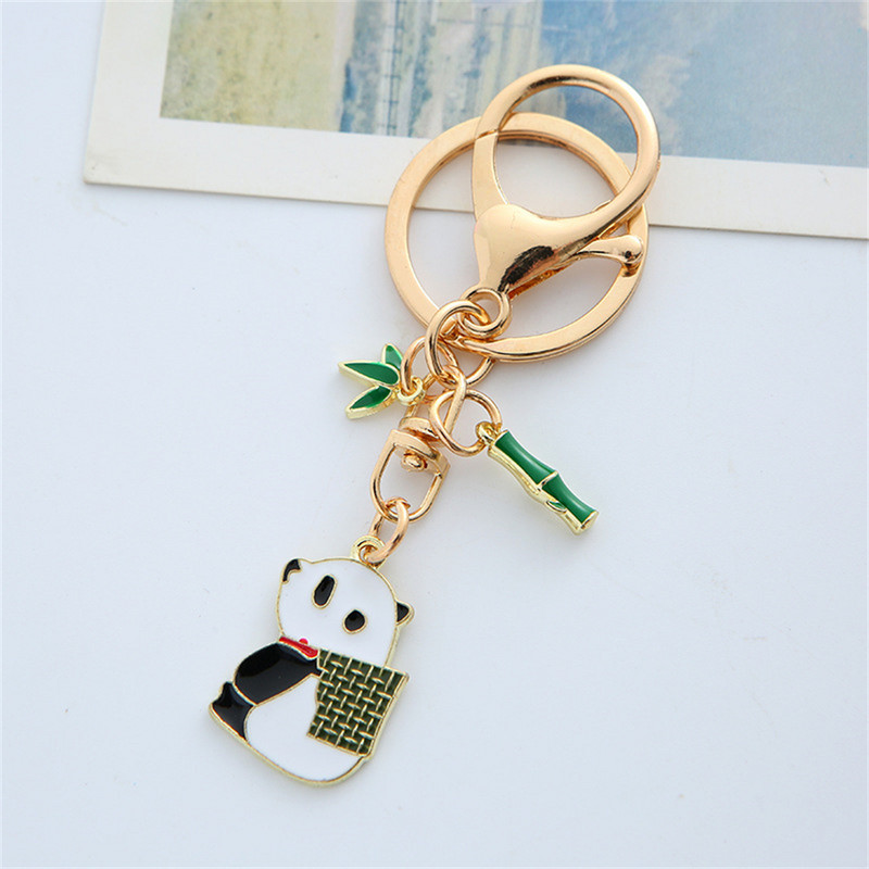 Rahvuslik tuulte koomiks Armas Panda võtmehoidja loominguline lihtne tudengikoti ripats Kingitus auto võtmehoidja tarvikud