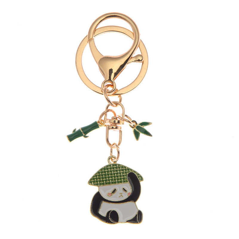 Rahvuslik tuulte koomiks Armas Panda võtmehoidja loominguline lihtne tudengikoti ripats Kingitus auto võtmehoidja tarvikud