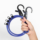 Ρυθμιζόμενο κορδόνι Bungee 59/118 ιντσών Μπλε Ρυθμιζόμενο Stretch Ρούχα αυτοκινήτου με γάντζους που ανοίγουν για αυτοκίνητα Τσάντα για μοτοσικλέτες