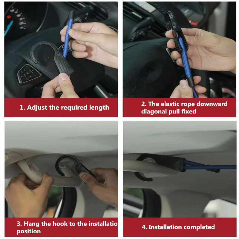 Ρυθμιζόμενο κορδόνι Bungee 59/118 ιντσών Μπλε Ρυθμιζόμενο Stretch Ρούχα αυτοκινήτου με γάντζους που ανοίγουν για αυτοκίνητα Τσάντα για μοτοσικλέτες