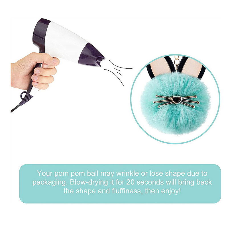 Μοντέρνο μπρελόκ για γάτα Απομίμηση μάλλινη μπάλα σε σχήμα καρδιάς Αξεσουάρ στόματος Γυναικεία τσάντα Μπρελόκ Κρεμαστό αυτοκίνητο στολίδια Δώρο