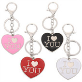 Μεταλλικό μενταγιόν σε σχήμα καρδιάς I Love You Couples Keychain Lovers Express Love Μπρελόκ Αξεσουάρ Ραντεβού Δώρο γάμου