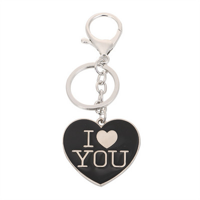 Μεταλλικό μενταγιόν σε σχήμα καρδιάς I Love You Couples Keychain Lovers Express Love Μπρελόκ Αξεσουάρ Ραντεβού Δώρο γάμου