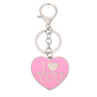 Μεταλλικό μενταγιόν σε σχήμα καρδιάς I Love You Couples Keychain Lovers Express Love Μπρελόκ Αξεσουάρ Ραντεβού Δώρο γάμου