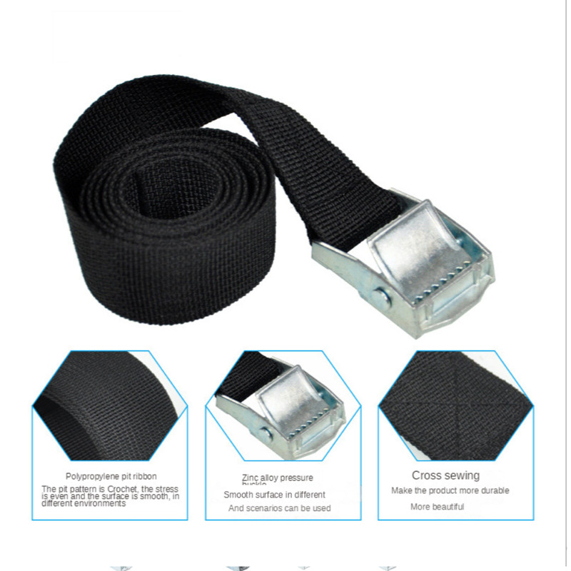 2.5mx25mm frânghie de tensionare a mașinii Cureaua de legare cu clichet puternică Geanta de bagaje pentru mașină Curea de ancorare pentru încărcătură Aliaj de zinc Nailon de zinc 8 culori