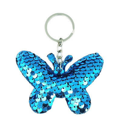Színes flitterekkel kulcstartó európai és amerikai divat fényes pillangós táska medál női ruházati kiegészítők