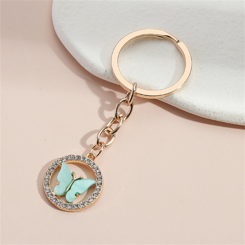 Teemantidega kaetud värviline liblikas võtmehoidja autokoti võtmehoidja väike ja peen aksessuaarid kingitus naiste lemmikehete ornament