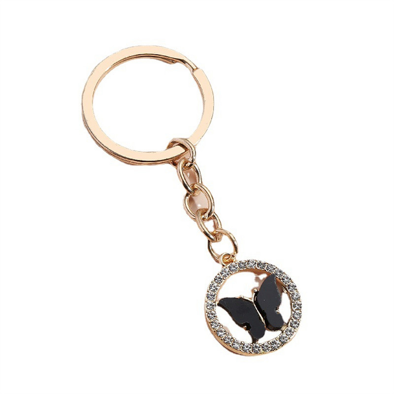 Teemantidega kaetud värviline liblikas võtmehoidja autokoti võtmehoidja väike ja peen aksessuaarid kingitus naiste lemmikehete ornament