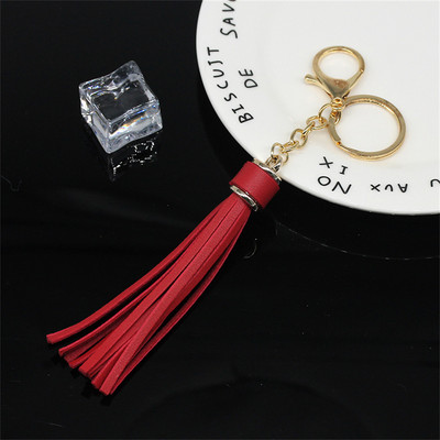 Fashion Charm Χρώμα μπρελόκ Δερμάτινο μπρελόκ με φούντα Αξεσουάρ κοσμημάτων Όμορφο εκλεκτό στολίδι με φούντα δώρο για γυναίκες