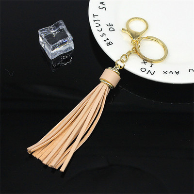 Fashion Charm Χρώμα μπρελόκ Δερμάτινο μπρελόκ με φούντα Αξεσουάρ κοσμημάτων Όμορφο εκλεκτό στολίδι με φούντα δώρο για γυναίκες