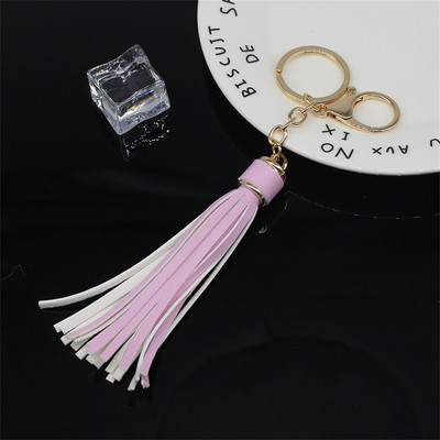 Fashion Charm Χρώμα μπρελόκ Δερμάτινο μπρελόκ με φούντα Αξεσουάρ κοσμημάτων Όμορφο εκλεκτό στολίδι με φούντα δώρο για γυναίκες