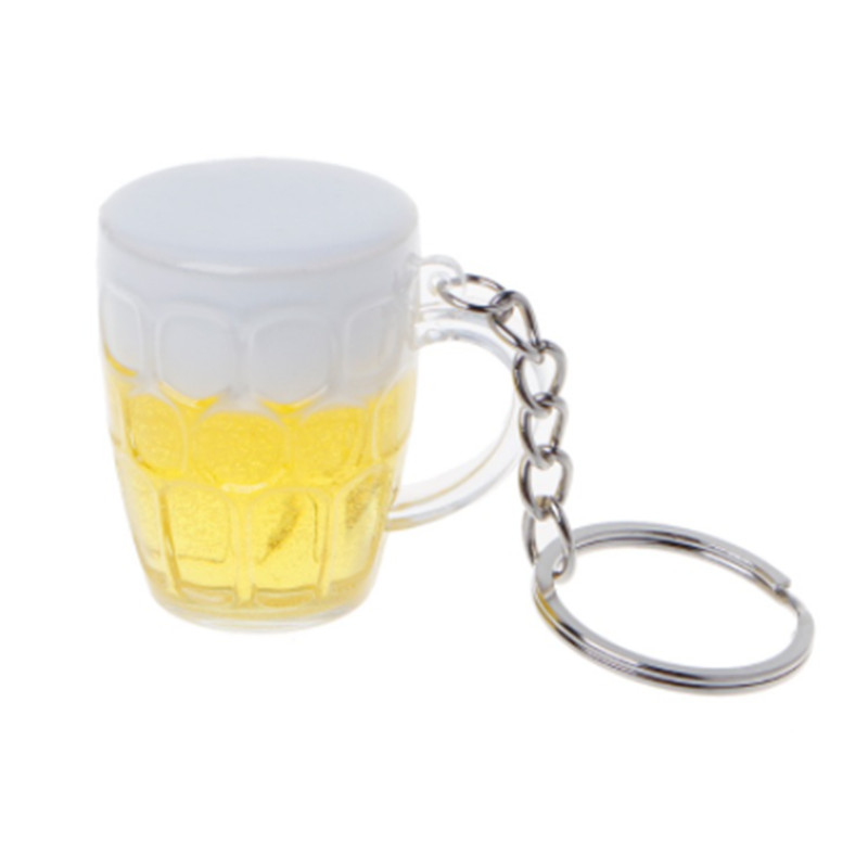 Simulation Beer Cup võtmehoidja Kampaania Väike kingitus minilips ehted loomingulised veiniklaasi õlleehted võtmehoidja