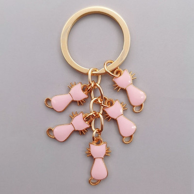 Slatki privjesak za ključeve u boji emajla mačka privjesak za ključeve životinjski poklon dame muške torbice dodaci auto koji visi DIY ručno izrađeni nakit