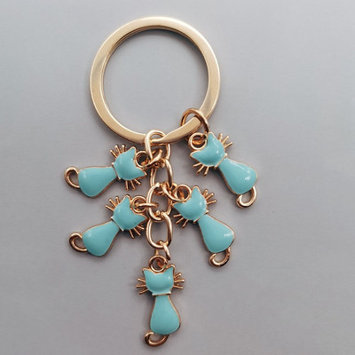 Slatki privjesak za ključeve u boji emajla mačka privjesak za ključeve životinjski poklon dame muške torbice dodaci auto koji visi DIY ručno izrađeni nakit