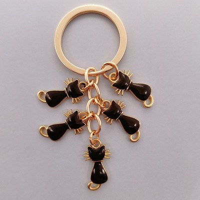 Slatki privjesak za ključeve u boji emajla mačka privjesak za ključeve životinjski poklon dame muške torbice dodaci auto koji visi DIY ručno izrađeni nakit