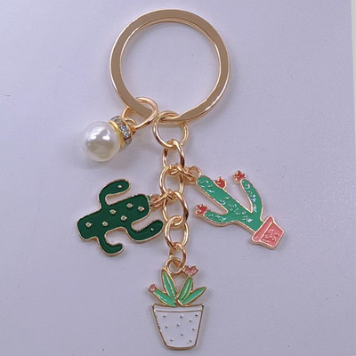 Armas võtmehoidja Päikesekaktus Lilled Võtmehoidja Kiri Taimed Võtmehoidjad Kõrbekingid Naistele Meestele Koti Aksessuaar DIY Käsitsi valmistatud ehted