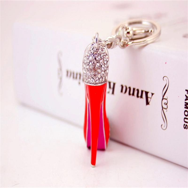Madingas raktų pakabukas krepšys Raktų piniginė Automobilio aksesuaras Aukštakulniai batų formos pakabukas Kalnų krištolinis papuošalas raktų pakabukas papuošalas Dovana