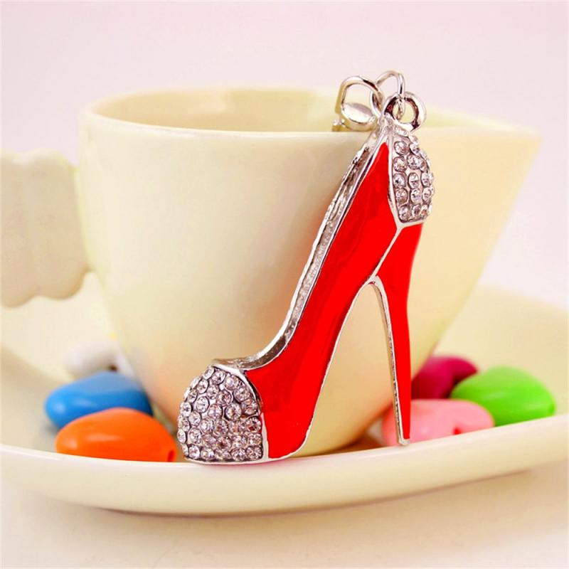 Madingas raktų pakabukas krepšys Raktų piniginė Automobilio aksesuaras Aukštakulniai batų formos pakabukas Kalnų krištolinis papuošalas raktų pakabukas papuošalas Dovana